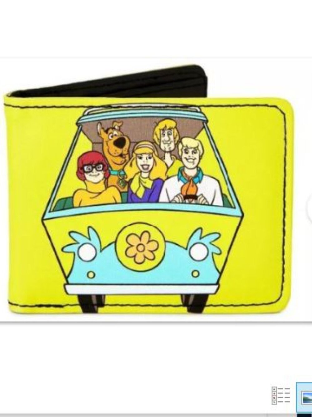 Scooby Doo Bi-Fold Wallet Group Driving Mystery Machine Yellow